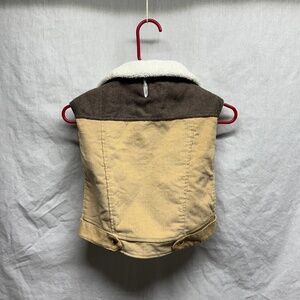 Large Brown and Tan Corduroy Dog Jacket